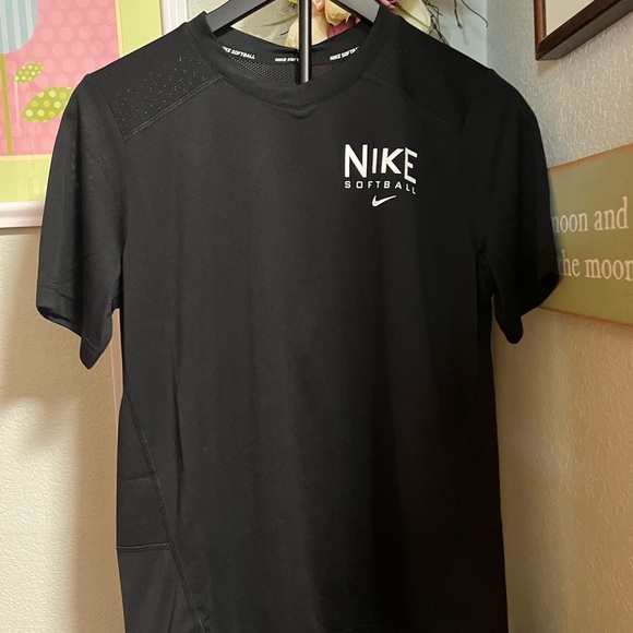 Nike Tops - NWT Black Softball Short Sleeve Dri-fit Performance Softball Tee #080